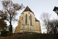 The Church on the Hill in the Transylvanian town of Sighisoara in a sunny autumn morning Royalty Free Stock Photo