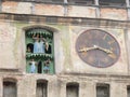 Sighisoara, Romania - Travel and Tourism. Old Clocktower. Royalty Free Stock Photo