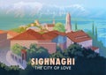 Sighnaghi most popular touristic view Poster