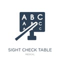 sight check table icon in trendy design style. sight check table icon isolated on white background. sight check table vector icon