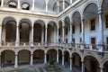 Sight of the internal courtyard The Normans`l Palace in Palermo, Sicily