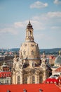 Sight landmark Dresden Frauenkirche in the capital of Saxony, germany Royalty Free Stock Photo