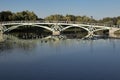 Sight of Moscow. Tsaritsyno is a Palace and Park reserve in the South of Moscow. View of the river and bridge