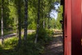 Old railroad and train museum in Ohs, Sweden Royalty Free Stock Photo