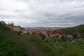Sight of Prague Castle and St. Vitus Cathedral with Strahov Garden, Czech republic, Europe Royalty Free Stock Photo