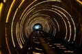 Sight seeing tunnel under Huangpu river in Shanghai Royalty Free Stock Photo