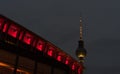 Sight to the Berlin Landmark TV Tower at Dawn. Berlin,Berlin/Germany - 09.05.2019