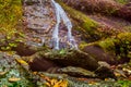 View of Wigwam falls off the Blue Ridge Parkway in Virginia in Autumn Royalty Free Stock Photo