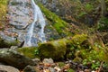 View of Wigwam falls off the Blue Ridge Parkway in Virginia in Autumn Royalty Free Stock Photo