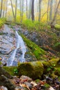 View of Wigwam falls off the Blue Ridge Parkway in Virginia in Autumn Royalty Free Stock Photo