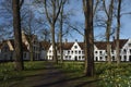 Postcards of Bruges beguinage 3 Royalty Free Stock Photo