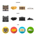 Sights of different countries cartoon,black,flat icons in set collection for design. Famous building vector symbol stock