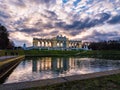 Sights in Vienna with clouds and sunset Royalty Free Stock Photo