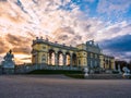 Sights in Vienna with clouds and sunset Royalty Free Stock Photo