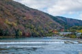 Sightseeing of Autumn nature around Arashiyama area Royalty Free Stock Photo