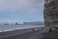 Sightseeing at the Black Beach, Iceland