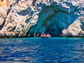 Sightseeing Boat at Blue Cave, Zakynthos Greek Island, Greece