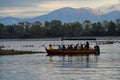 Sightseeing boat - Kerkini lake, Greece Royalty Free Stock Photo