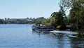 Sightseeing boat at Lilla Essingen in Stockholm Royalty Free Stock Photo