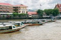 Sightseeing boats waiting for tourists Royalty Free Stock Photo