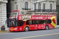 Sightseeing bus in the bund Shanghai Royalty Free Stock Photo