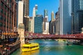 Sightseeing cruise at Chicago river