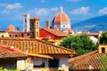 Sightseeing of Florence, Italy. Florence cityscape..Firenze Duomo. Basilica di Santa Maria del Fiore