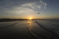 Sightseeing of Morocco. Beautiful sunset in Essaouira port