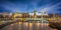 Sightseeing Of Moscow, Russia. Panoramic view of Moscow Kremlin and Moskva river. Royalty Free Stock Photo