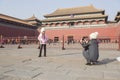 Sightseeing mother and daughter