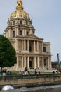 Sightseeing of Paris. FaÃÂ§ade of the The National Residence of the Invalids. The court of honor of the Invalides.