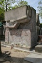 Sightseeing of Paris. Walking around old Paris. Tomb of famous people in Pere Lachaise Cemetery.