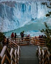 Sightseeing on the Perito Moreno Glacier, the most beautiful glacier in the world, view of lakes, frozen mountains