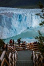 Sightseeing on the Perito Moreno Glacier, the most beautiful glacier in the world, view of lakes, frozen mountains