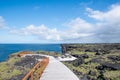 Sightseeing platforms on the cliff of Svortuloft in Snaefellsnes in Iceland