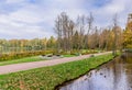 Picturesque Park in autumn in Gatchina town Royalty Free Stock Photo