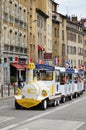 Sightseeing streetcar in Grenoble Royalty Free Stock Photo
