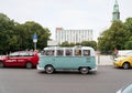 Sightseeing tour with an old VW Bulli through the city center of Berlin