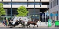 Sightseeing Tours of Dublin courtesy of Dublin Horse Drawn Carriage Royalty Free Stock Photo