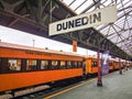 Sightseeing train at Dunedin Railway Station Royalty Free Stock Photo