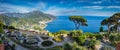 Sightseeing Villa Rufolo and it`s gardens in Ravello mountaintop setting on Italy`s most beautiful coastline, Ravello, Italy