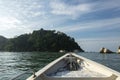 Sightseeing whale look rock during Island hoping activity in Pangkor Island