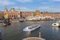 Sightseeng at Canal Boats next tot Central Station of Amsterdam