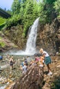 Sightseers at Franklin Falls 3