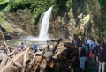 Sightseers at Franklin Falls