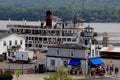 Sightseers getting ready to board the steamboat, Lac Du Saint Sacrement, Lake George,New York,2016