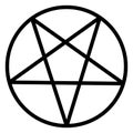 Sigil of Baphomet Isolated Vector Icon which can easily modify or edit Royalty Free Stock Photo