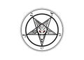 The Sigil of Baphomet original Goat Pentagram, isolated or white background