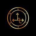 Sigil of Lilith- Female demon Lilith symbol in gold colors