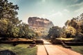 Sigiriya Lion rock mountain unesco landmark Sri Lanka Royalty Free Stock Photo